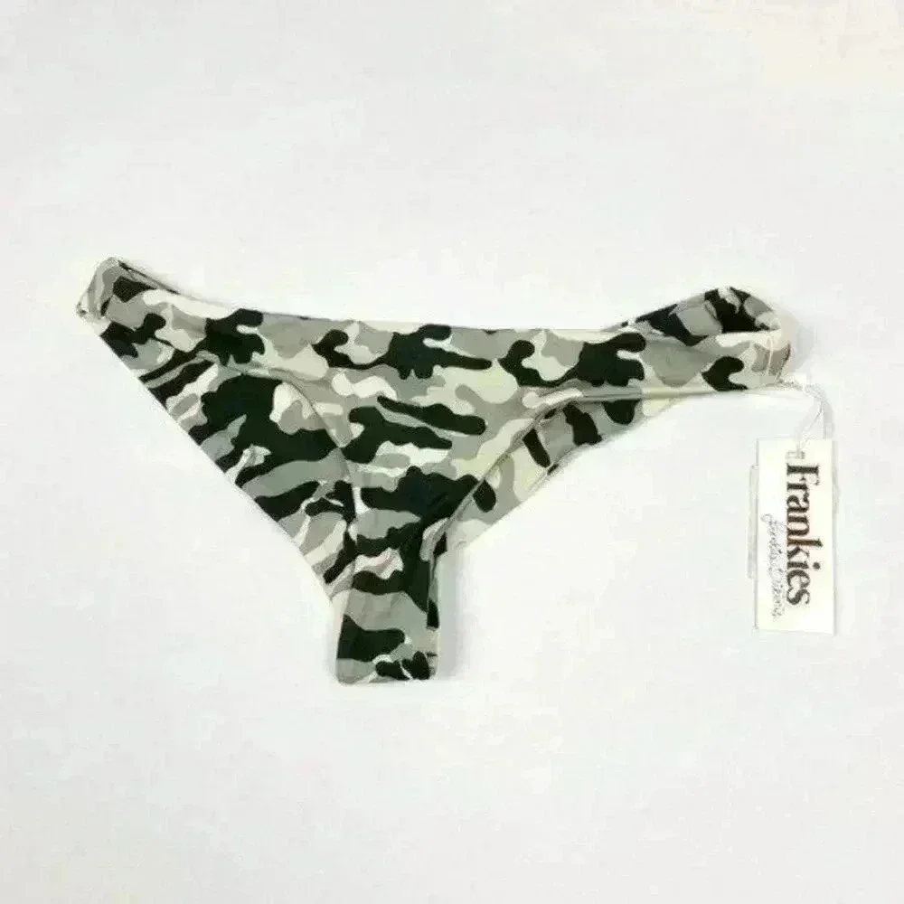Frankie’s Bikinis Camo Finn Top &‎ Marina Bottom